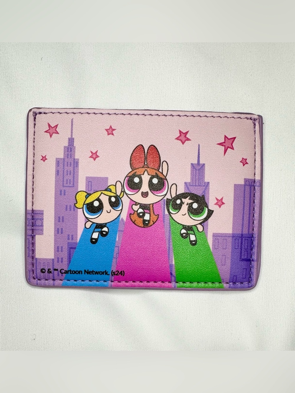 Powerpuff Girls Cartoon Network 2024 Purple Card Holder Wallet ID Case